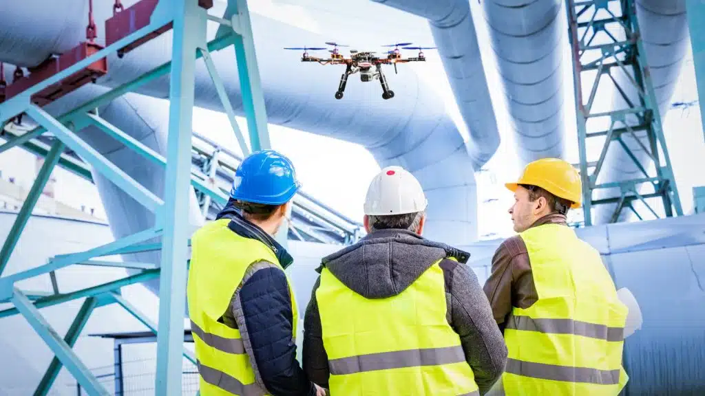 engineering site aerial inspection using drones